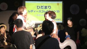 宮城県障害者福祉センター祭りファッションショーでのメイクアップ